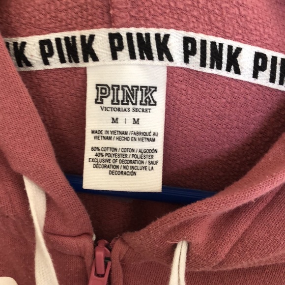 Size Medium, PINK zip-up hoodie - Picture 2 of 2